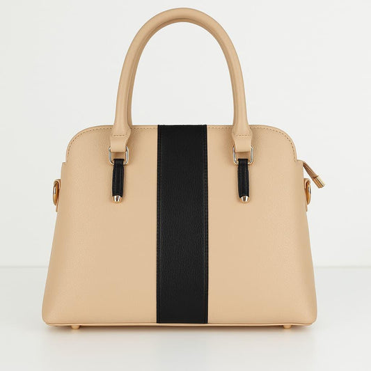 Bags by Bilal Medium Hand Bag - Cream and Black