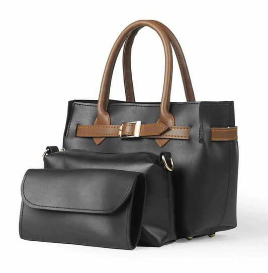 Bags by Bilal Premium 3 Pics Bag Set - Black & Brown