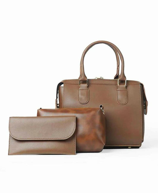 Bags by Bilal Premium 3 Pics Bag Set - Brown