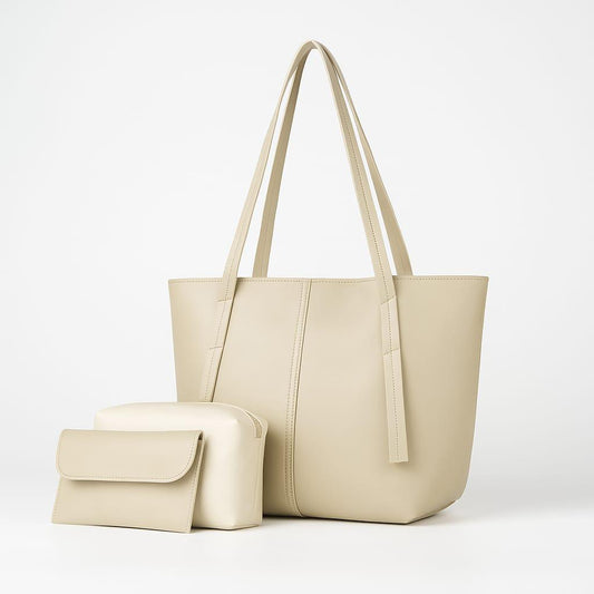 Bags by Bilal 3 Pics Bag Set - Cream