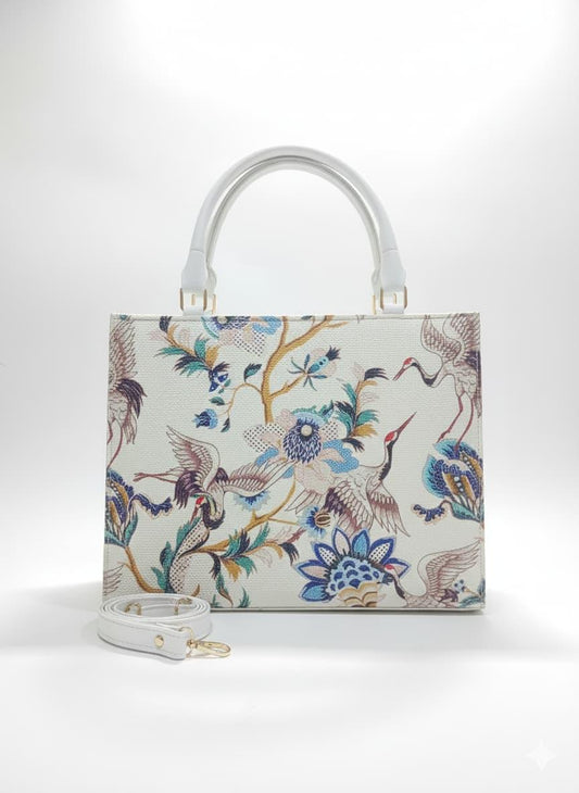 Bags by Bilal Shoulder Bag - Birds Print